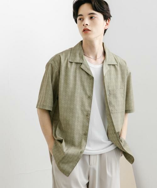 SENSE OF PLACE by URBAN RESEARCH / センスオブプレイス バイ アーバンリサーチ シャツ・ブラウス | ダマスクオープンカラーショートスリーブシャツ | 詳細28