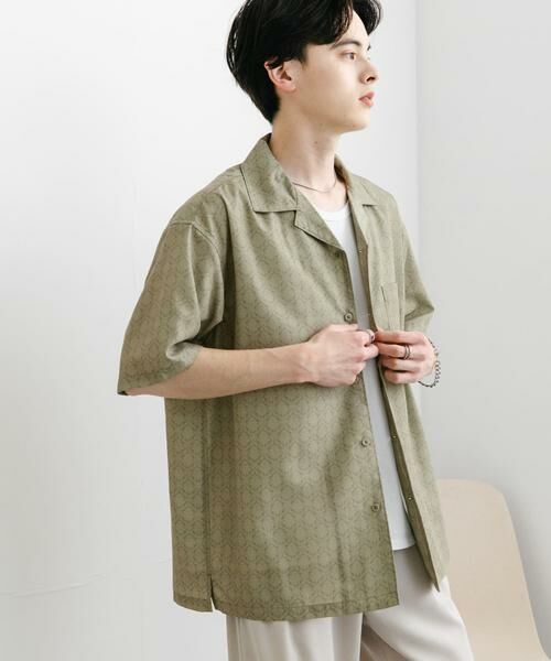 SENSE OF PLACE by URBAN RESEARCH / センスオブプレイス バイ アーバンリサーチ シャツ・ブラウス | ダマスクオープンカラーショートスリーブシャツ | 詳細30