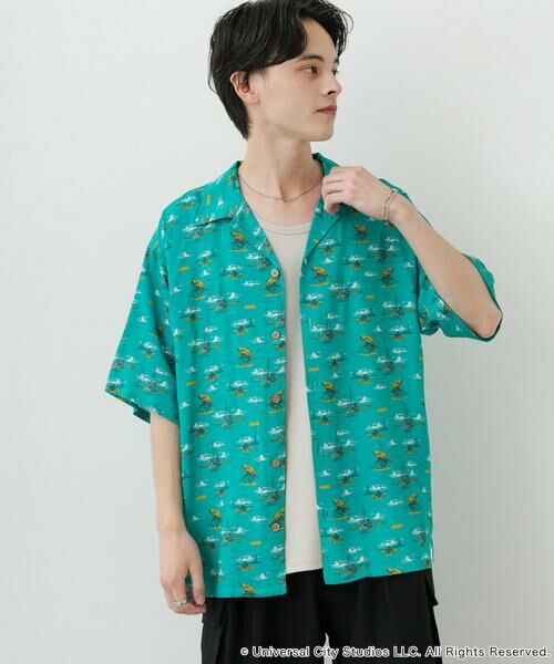 SENSE OF PLACE by URBAN RESEARCH / センスオブプレイス バイ アーバンリサーチ シャツ・ブラウス | 『別注』JAWS×SENSE OF PLACE　総柄オープンカラーシャツ | 詳細3