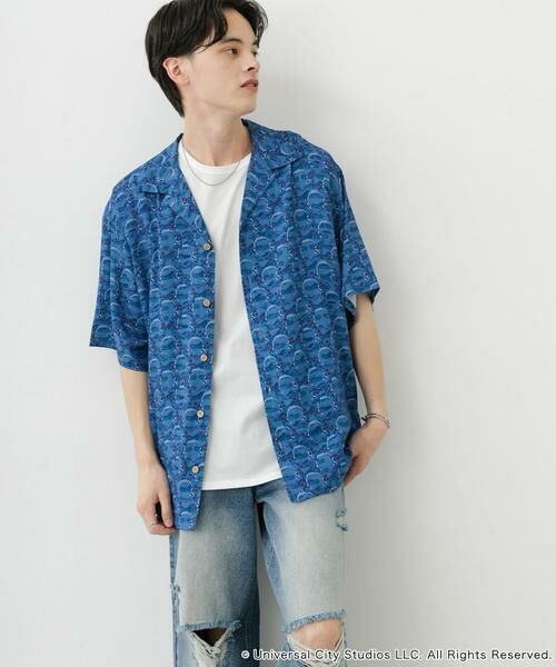 SENSE OF PLACE by URBAN RESEARCH / センスオブプレイス バイ アーバンリサーチ シャツ・ブラウス | 『別注』JAWS×SENSE OF PLACE　総柄オープンカラーシャツ | 詳細11