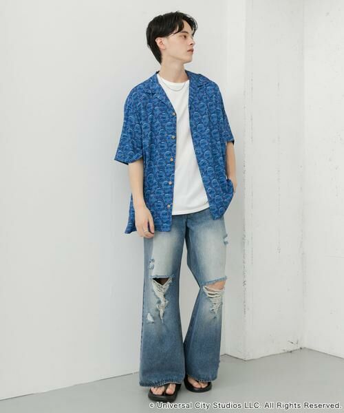 SENSE OF PLACE by URBAN RESEARCH / センスオブプレイス バイ アーバンリサーチ シャツ・ブラウス | 『別注』JAWS×SENSE OF PLACE　総柄オープンカラーシャツ | 詳細14