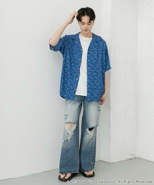 SENSE OF PLACE by URBAN RESEARCH / センスオブプレイス バイ アーバンリサーチ シャツ・ブラウス | 『別注』JAWS×SENSE OF PLACE　総柄オープンカラーシャツ | 詳細15