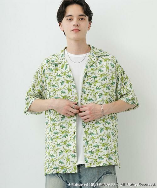 SENSE OF PLACE by URBAN RESEARCH / センスオブプレイス バイ アーバンリサーチ シャツ・ブラウス | 『別注』JAWS×SENSE OF PLACE　総柄オープンカラーシャツ | 詳細22