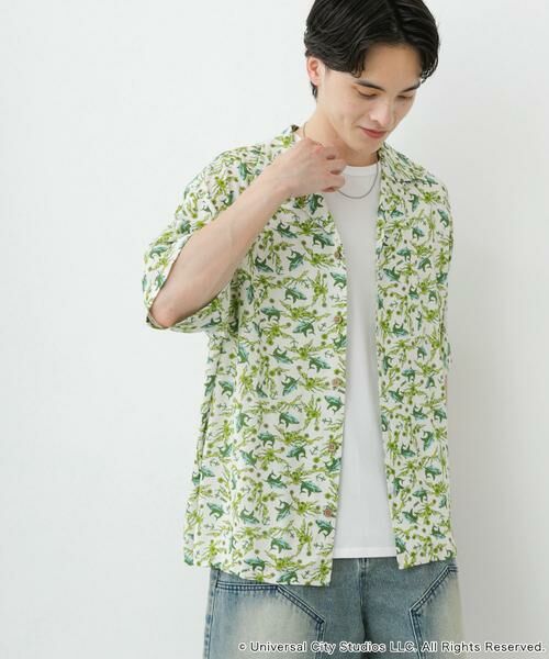 SENSE OF PLACE by URBAN RESEARCH / センスオブプレイス バイ アーバンリサーチ シャツ・ブラウス | 『別注』JAWS×SENSE OF PLACE　総柄オープンカラーシャツ | 詳細23