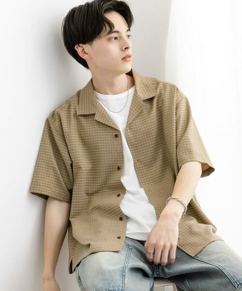 SENSE OF PLACE by URBAN RESEARCH / センスオブプレイス バイ アーバンリサーチ シャツ・ブラウス | グレンチェックオープンカラーショートスリーブシャツ | 詳細4