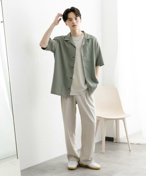 SENSE OF PLACE by URBAN RESEARCH / センスオブプレイス バイ アーバンリサーチ シャツ・ブラウス | グレンチェックオープンカラーショートスリーブシャツ | 詳細18