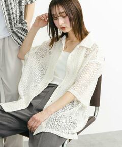 SENSE OF PLACE by URBAN RESEARCH / センスオブプレイス バイ アーバンリサーチ シャツ・ブラウス | 『ユニセックス』アソートレースオープンカラーショートスリーブシャツ