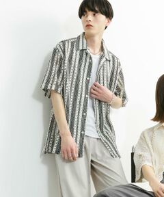 SENSE OF PLACE by URBAN RESEARCH / センスオブプレイス バイ アーバンリサーチ シャツ・ブラウス | 『ユニセックス』アソートレースオープンカラーショートスリーブシャツ