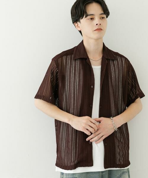 SENSE OF PLACE by URBAN RESEARCH / センスオブプレイス バイ アーバンリサーチ シャツ・ブラウス | 『ユニセックス』アソートレースオープンカラーショートスリーブシャツ | 詳細1