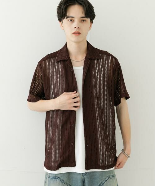 SENSE OF PLACE by URBAN RESEARCH / センスオブプレイス バイ アーバンリサーチ シャツ・ブラウス | 『ユニセックス』アソートレースオープンカラーショートスリーブシャツ | 詳細2