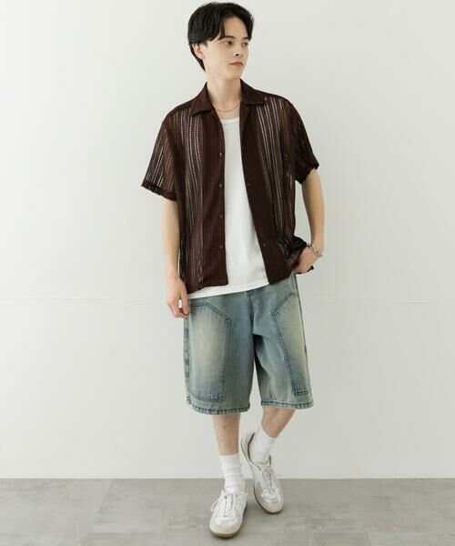 SENSE OF PLACE by URBAN RESEARCH / センスオブプレイス バイ アーバンリサーチ シャツ・ブラウス | 『ユニセックス』アソートレースオープンカラーショートスリーブシャツ | 詳細4