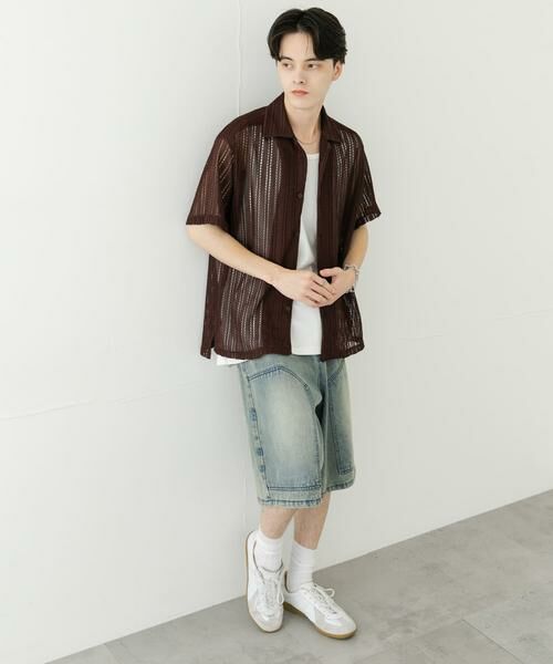 SENSE OF PLACE by URBAN RESEARCH / センスオブプレイス バイ アーバンリサーチ シャツ・ブラウス | 『ユニセックス』アソートレースオープンカラーショートスリーブシャツ | 詳細5