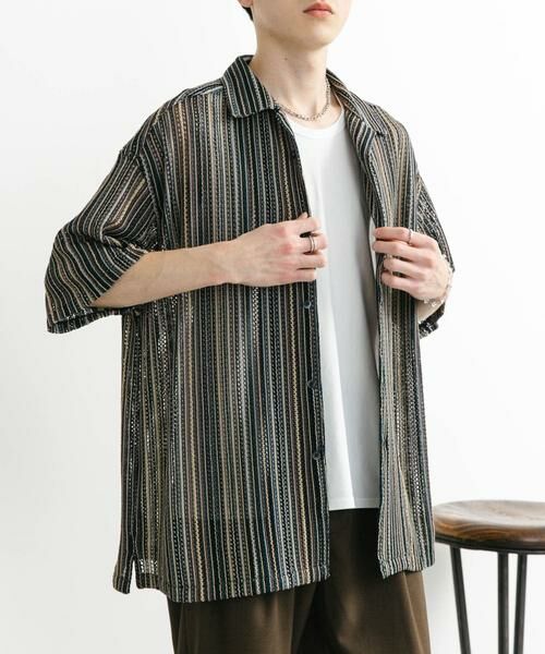 SENSE OF PLACE by URBAN RESEARCH / センスオブプレイス バイ アーバンリサーチ シャツ・ブラウス | 『ユニセックス』アソートレースオープンカラーショートスリーブシャツ | 詳細15