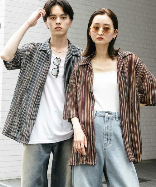 SENSE OF PLACE by URBAN RESEARCH / センスオブプレイス バイ アーバンリサーチ シャツ・ブラウス | 『ユニセックス』アソートレースオープンカラーショートスリーブシャツ | 詳細30