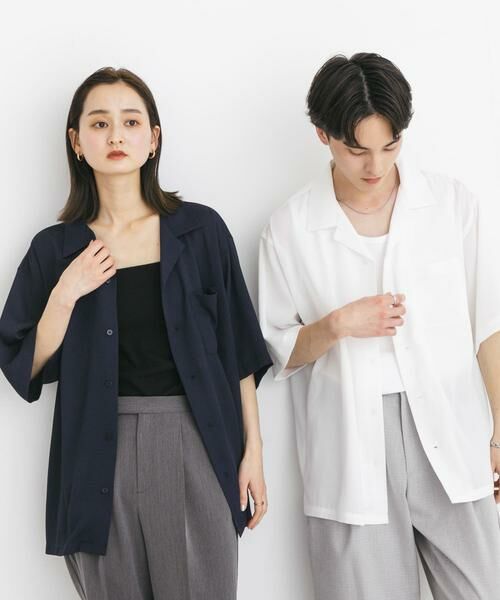 SENSE OF PLACE by URBAN RESEARCH / センスオブプレイス バイ アーバンリサーチ シャツ・ブラウス | 『ユニセックス』シアーヨウリュウオープンカラーシャツ | 詳細4