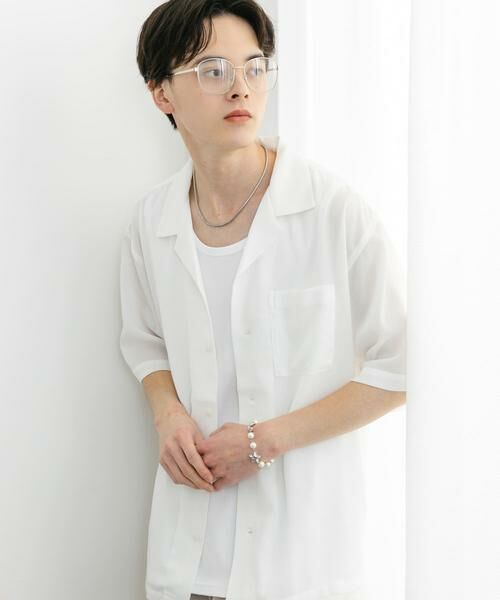 SENSE OF PLACE by URBAN RESEARCH / センスオブプレイス バイ アーバンリサーチ シャツ・ブラウス | 『ユニセックス』シアーヨウリュウオープンカラーシャツ | 詳細27