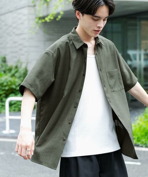 SENSE OF PLACE by URBAN RESEARCH / センスオブプレイス バイ アーバンリサーチ シャツ・ブラウス | 『セットアップ対応』『速乾』クイックドライレギュラーカラーショートスリーブシャツII(カーキ)