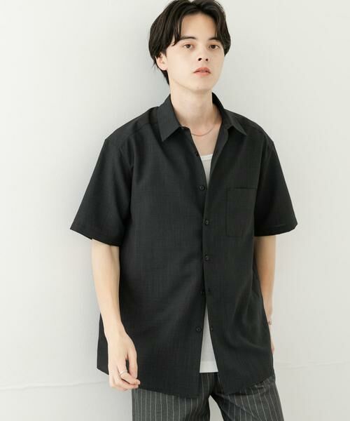 SENSE OF PLACE by URBAN RESEARCH / センスオブプレイス バイ アーバンリサーチ シャツ・ブラウス | 『セットアップ対応』『速乾』クイックドライレギュラーカラーショートスリーブシャツII(ブラック)