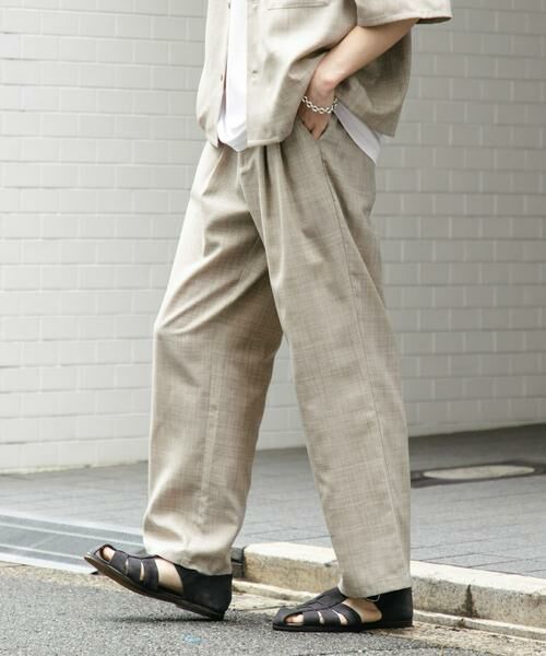 SENSE OF PLACE by URBAN RESEARCH / センスオブプレイス バイ アーバンリサーチ その他パンツ | 『セットアップ対応』『接触冷感/吸水速乾/イージーケア』リネンライクワイドスラックス | 詳細28