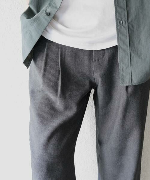 SENSE OF PLACE by URBAN RESEARCH / センスオブプレイス バイ アーバンリサーチ その他パンツ | マイクロチェック2タックワイドスラックス(ブラック)