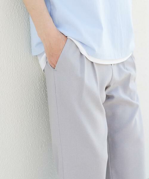 SENSE OF PLACE by URBAN RESEARCH / センスオブプレイス バイ アーバンリサーチ その他パンツ | マイクロチェック2タックワイドスラックス(ライトグレー)