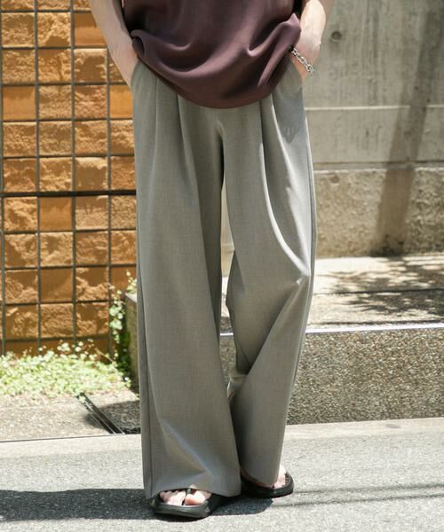 SENSE OF PLACE by URBAN RESEARCH / センスオブプレイス バイ アーバンリサーチ その他パンツ | 2タックフレアワイドスラックス(ベージュ)