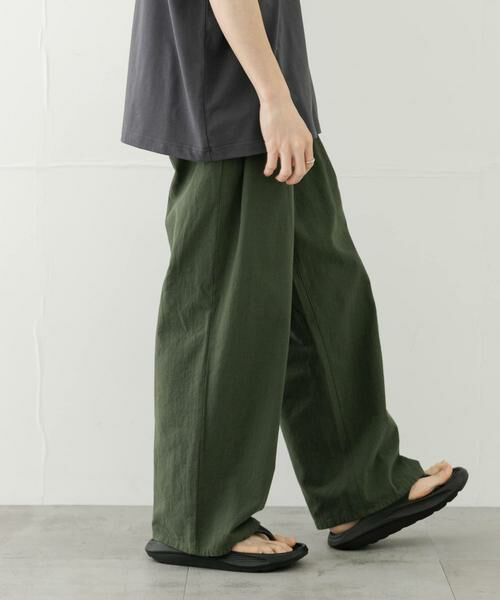 SENSE OF PLACE by URBAN RESEARCH / センスオブプレイス バイ アーバンリサーチ その他パンツ | ドライタッチワイドパンツ(グリーン)