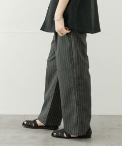 SENSE OF PLACE by URBAN RESEARCH / センスオブプレイス バイ アーバンリサーチ その他パンツ | 『セットアップ対応』『イージーケア/速乾』リネンライクピンストライプワイドスラックス