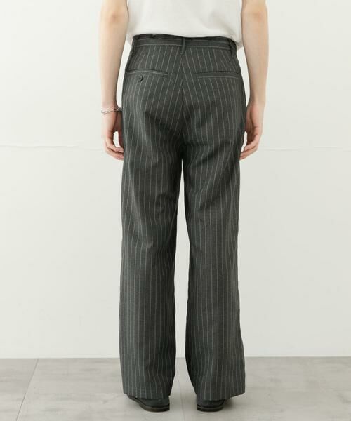 SENSE OF PLACE by URBAN RESEARCH / センスオブプレイス バイ アーバンリサーチ その他パンツ | 『セットアップ対応』『イージーケア/速乾』リネンライクピンストライプワイドスラックス | 詳細10