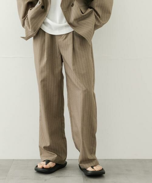 SENSE OF PLACE by URBAN RESEARCH / センスオブプレイス バイ アーバンリサーチ その他パンツ | 『セットアップ対応』『イージーケア/速乾』リネンライクピンストライプワイドスラックス | 詳細17