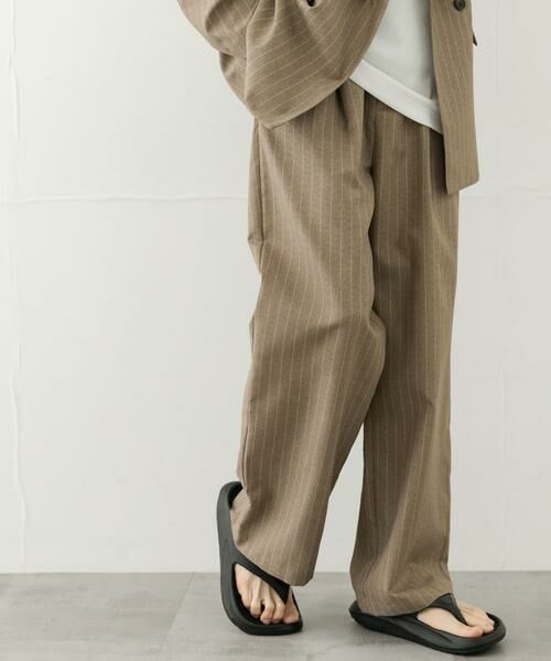 SENSE OF PLACE by URBAN RESEARCH / センスオブプレイス バイ アーバンリサーチ その他パンツ | 『セットアップ対応』『イージーケア/速乾』リネンライクピンストライプワイドスラックス | 詳細18