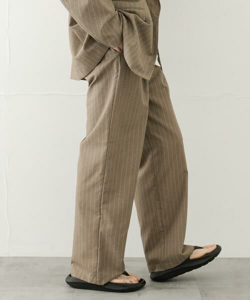 SENSE OF PLACE by URBAN RESEARCH / センスオブプレイス バイ アーバンリサーチ その他パンツ | 『セットアップ対応』『イージーケア/速乾』リネンライクピンストライプワイドスラックス | 詳細19