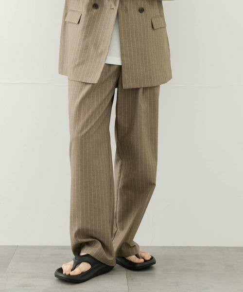 SENSE OF PLACE by URBAN RESEARCH / センスオブプレイス バイ アーバンリサーチ その他パンツ | 『セットアップ対応』『イージーケア/速乾』リネンライクピンストライプワイドスラックス | 詳細20