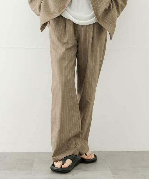 SENSE OF PLACE by URBAN RESEARCH / センスオブプレイス バイ アーバンリサーチ その他パンツ | 『セットアップ対応』『イージーケア/速乾』リネンライクピンストライプワイドスラックス | 詳細21