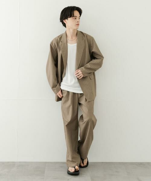 SENSE OF PLACE by URBAN RESEARCH / センスオブプレイス バイ アーバンリサーチ その他パンツ | 『セットアップ対応』『イージーケア/速乾』リネンライクピンストライプワイドスラックス | 詳細22