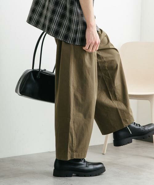 SENSE OF PLACE by URBAN RESEARCH/センスオブプレイス バイ アーバンリサーチ バレルレッグチノパンツ ブラウン L