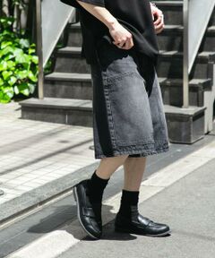 SENSE OF PLACE by URBAN RESEARCH / センスオブプレイス バイ アーバンリサーチ ショート・ハーフ・半端丈パンツ | ダブルニーワイドデニムショーツ