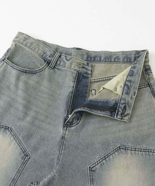 SENSE OF PLACE by URBAN RESEARCH / センスオブプレイス バイ アーバンリサーチ ショート・ハーフ・半端丈パンツ | ダブルニーワイドデニムショーツ | 詳細12