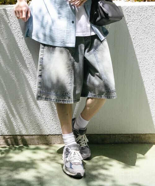 SENSE OF PLACE by URBAN RESEARCH / センスオブプレイス バイ アーバンリサーチ ショート・ハーフ・半端丈パンツ | ダブルニーワイドデニムショーツ | 詳細6