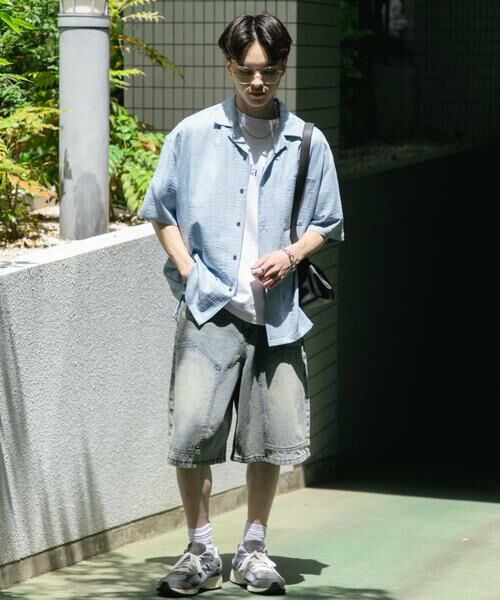 SENSE OF PLACE by URBAN RESEARCH / センスオブプレイス バイ アーバンリサーチ ショート・ハーフ・半端丈パンツ | ダブルニーワイドデニムショーツ | 詳細7