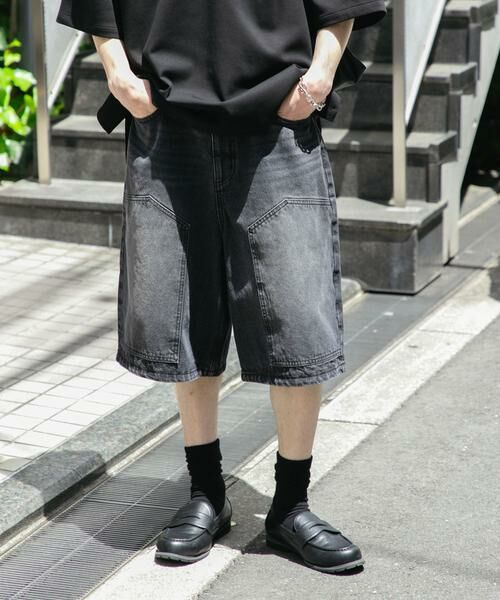 SENSE OF PLACE by URBAN RESEARCH / センスオブプレイス バイ アーバンリサーチ ショート・ハーフ・半端丈パンツ | ダブルニーワイドデニムショーツ | 詳細19