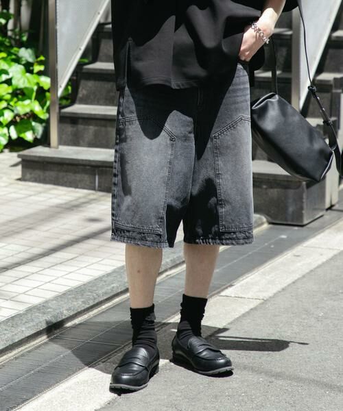 SENSE OF PLACE by URBAN RESEARCH / センスオブプレイス バイ アーバンリサーチ ショート・ハーフ・半端丈パンツ | ダブルニーワイドデニムショーツ | 詳細20