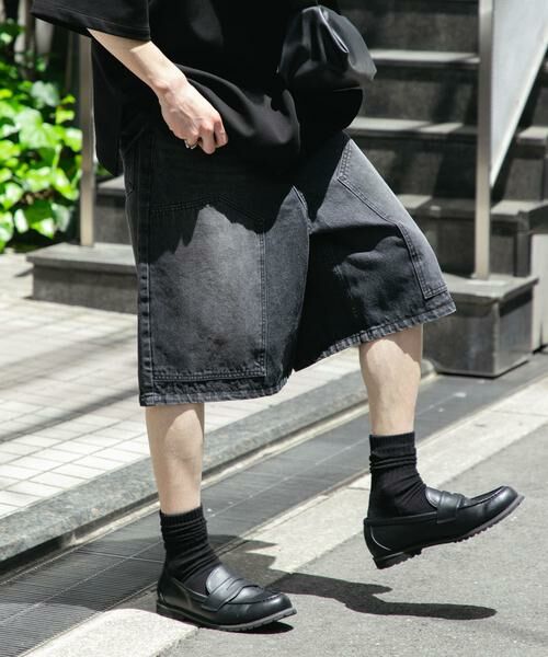 SENSE OF PLACE by URBAN RESEARCH / センスオブプレイス バイ アーバンリサーチ ショート・ハーフ・半端丈パンツ | ダブルニーワイドデニムショーツ | 詳細21