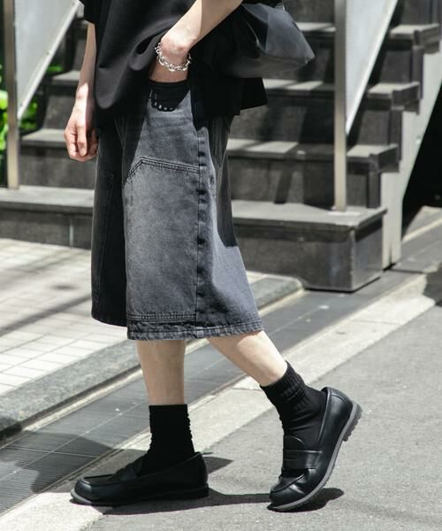 SENSE OF PLACE by URBAN RESEARCH / センスオブプレイス バイ アーバンリサーチ ショート・ハーフ・半端丈パンツ | ダブルニーワイドデニムショーツ | 詳細22