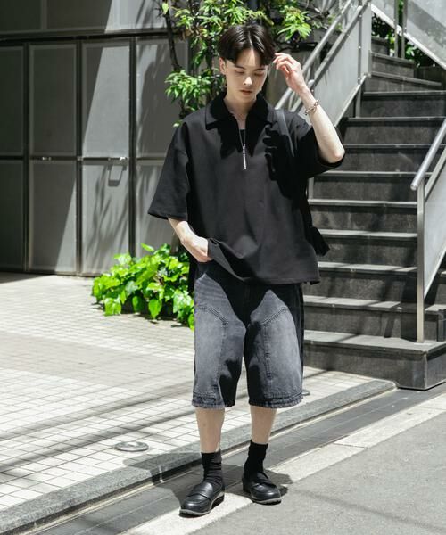 SENSE OF PLACE by URBAN RESEARCH / センスオブプレイス バイ アーバンリサーチ ショート・ハーフ・半端丈パンツ | ダブルニーワイドデニムショーツ | 詳細23