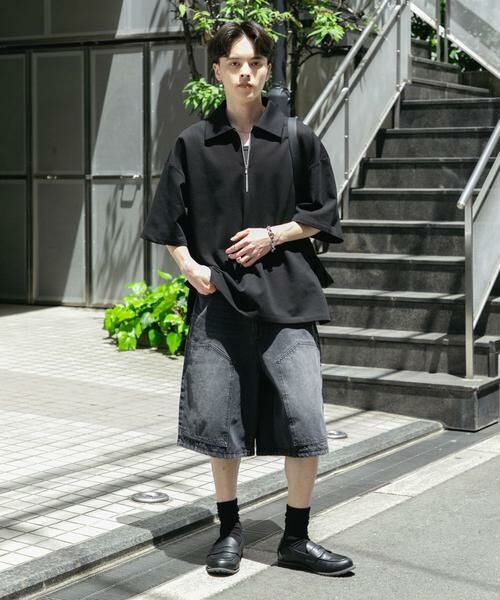 SENSE OF PLACE by URBAN RESEARCH / センスオブプレイス バイ アーバンリサーチ ショート・ハーフ・半端丈パンツ | ダブルニーワイドデニムショーツ | 詳細24