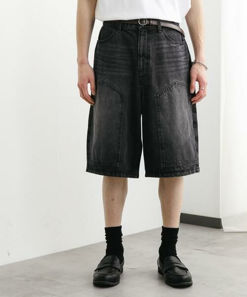 SENSE OF PLACE by URBAN RESEARCH / センスオブプレイス バイ アーバンリサーチ ショート・ハーフ・半端丈パンツ | ダブルニーワイドデニムショーツ | 詳細25