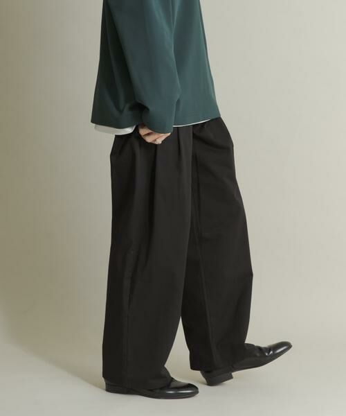 SENSE OF PLACE by URBAN RESEARCH / センスオブプレイス バイ アーバンリサーチ その他パンツ | 2タックワイドチノパンツ(ブラック)