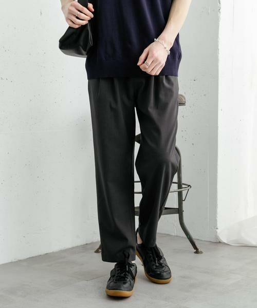 SENSE OF PLACE by URBAN RESEARCH / センスオブプレイス バイ アーバンリサーチ その他パンツ | ダブルタックテーパードパンツ(ブラック)
