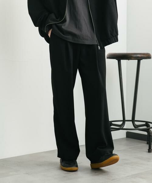 SENSE OF PLACE by URBAN RESEARCH / センスオブプレイス バイ アーバンリサーチ その他パンツ | 『UR TECH DRYLUXE』 リネンライクワイドパンツ | 詳細30